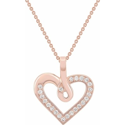 Eppi Srdíčko ze zlata s diamanty v přívěsku Savita P31116