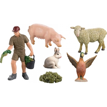 Rappa Комплект Ферма с фермер, 6 части, в кутия