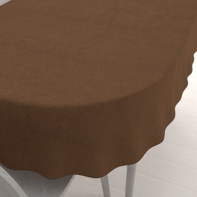 Biante Oválny obrus/imitácia brúsenej kože Alcantara ALC-022 Hnedý 140x180 cm