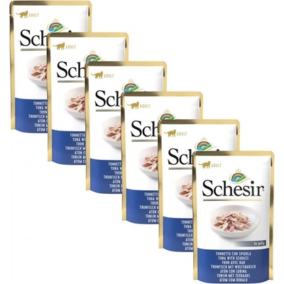Schesir Cat Adult tuňák a mořský vlk 6 x 85 g