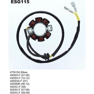 ELECTROSPORT vinutí alternátoru (stator) KTM SXF 450 07-12, SXF 505 07-08, XCF 505 08-09