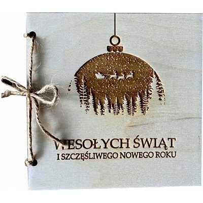 žiadna značka Vianočná pohľadnica Vianoce Drevo FIRMA