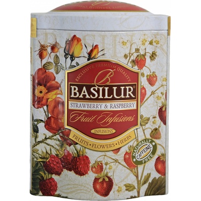 Basilur ovocný čaj Strawberry a Raspberry plech 100 g