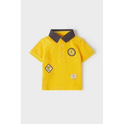 MAYORAL Детска тениска с яка Mayoral в жълто с апликация (1107.3J.BABY)