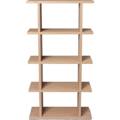 ferm LIVING Knižnica Kona Bookcase 1x4, Natural Oak Veneer – prírodná/dub