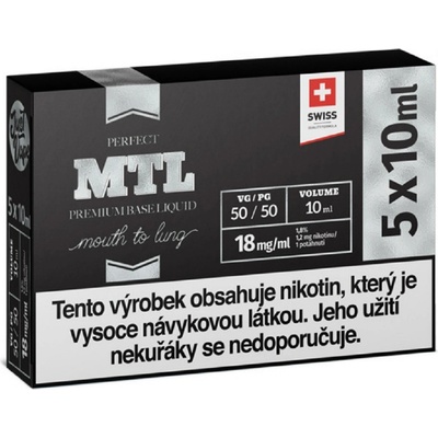 JustVape Booster báze MTL PG50/VG50 18mg 5x10ml – Zboží Dáma