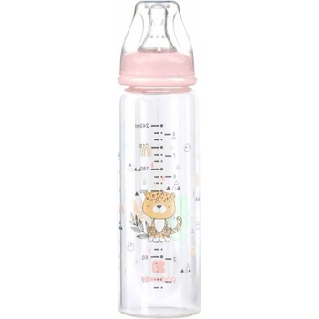 Image 1 of KikkaBoo Бебешко стъклено шише KikkaBoo Savanna - 240 ml, розово (31302020117)