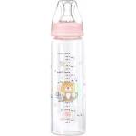 KikkaBoo Бебешко стъклено шише KikkaBoo Savanna - 240 ml, розово (31302020117) - ozone