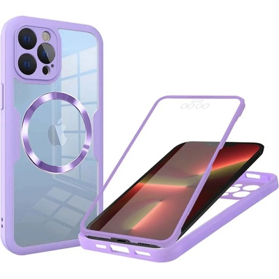 Techsuit Калъф за iPhone 13 Pro + Протектор - ColorVerse 360 MagSafe MagSafe Series - лилав