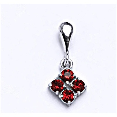 Čištín Stříbrný přívěšek se swarovski krystalem light siam P 1324/22
