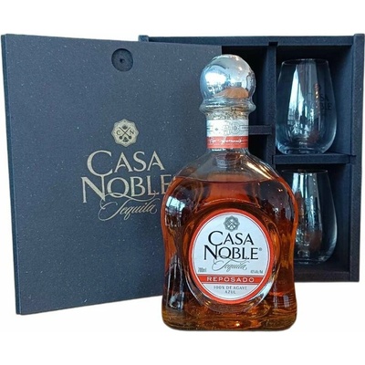 Casa NOBLE Reposado 40% 0,7 l (dárkové balení + 2x sklo)