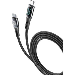 Cellularline Кабел USB-C към USB-C с дисплей 5A-100W 2м 10447