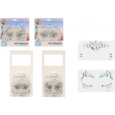 Teddies Obličejové zdobící diamanty/kamínky Ledová princezna mix 2 druhy