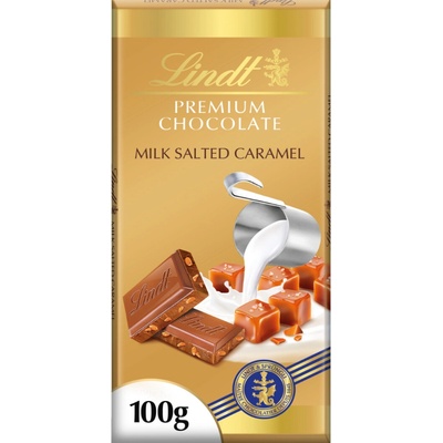 Lindt Swiss Premium Mliečna čokoláda so slaným karamelom 100 g
