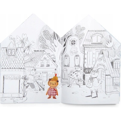 MOULIN ROTY Omalovánka s nálepkami Holčička Les Rosalies