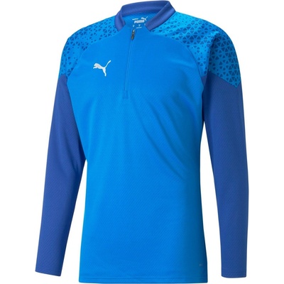 Puma TEAMCUP TRAINING 1/4 ZIP TOP modrá 657982-02