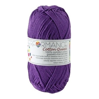 Performance Bavlněná příze Cotton Queen 0183 - fialová 50g 125m