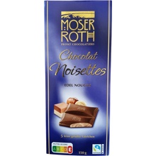 Moser Roth Chocolat Noisettes edel Nugat mliečna čokoláda 150 g