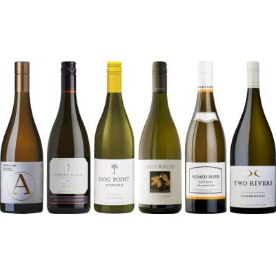 Novozélandské Chardonnay Premium Degustační bedna 6 x 0.75 l (holá láhev)