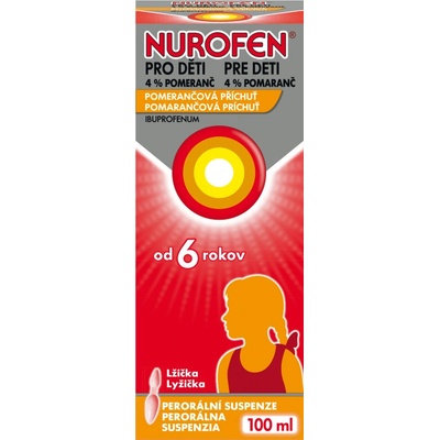 NUROFEN PRO DĚTI POMERANČ POR 40MG/ML POR SUS 100ML