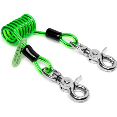 Krátký lankový NLG Lanyard s nosností 3 kg – plast, zelená, délka 40 mm