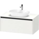 Duravit Ketho. 2 - Шкафче за умивалник с отвор 46x100x55 см, 1 чекмедже, матово бяло K24886018180000 (K24886018180000)