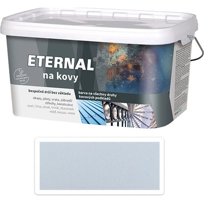 ETERNAL Na kovy - antikorózna farba na kov 5L Svetlo sivá 402