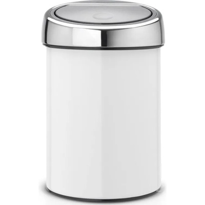 Brabantia Кош за отпадъци с докосване TOUCH BIN 3л, бял, Brabantia (BRAB364488)