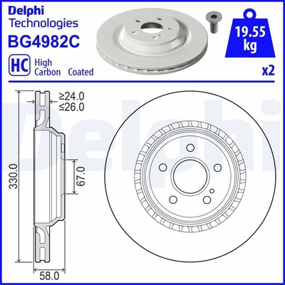 Brzdový kotúč (cena za 1ks) DELPHI BG4982C