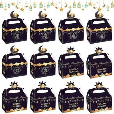 12 kusů dárkových krabiček Eid Mubarak, papírové tašky Ramadan, dárkové tašky, dárkové tašky,