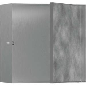 Hansgrohe XtraStoris Rock - Ниша за вграждане в стена, с вратички, 30x30x14 см, матирана неръждаема стомана 56091800 (56091800)