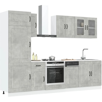 vidaXL Комплект кухненски шкафове от 8 части Kalmar, инженерно дърво (3314795)