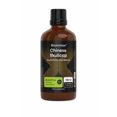 BrainMax Brainmax® Chinese Skullcap Alcohol Free Tincture, 10: 1 Extract, 100 ml