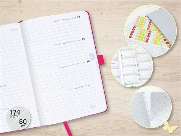 thumbnail image 2 of SIGEL Jolie 2026 Weekly Planner - A6 Hardcover, Enchanted Nature Design, 174 Pages, FSC-Certified, Includes Pocket & Marker 2 of 6