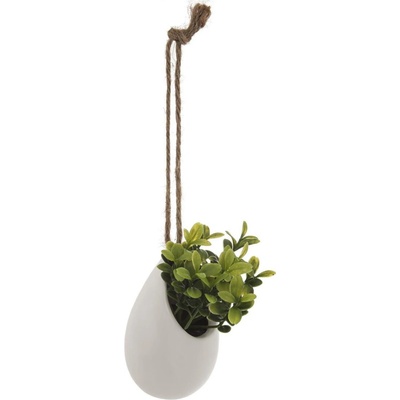Atmosphera Umělá rostlina v dekorativním hrnci, visící na provázku, 13 cm, vícebarevný vícebarevný