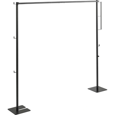 Černý kovový skládací sušák Yamazaki Tower 160 x 175 cm