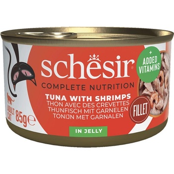 Schesir Cat C&B Wet Adult Tuniak a krevety v želé 85 g