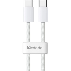 Mcdodo Кабел за данни - Mcdodo (CA-5690) - USB-C → USB-C, PD бързо зареждане, 3A, 60W, 480Mbps, 1m - Бял