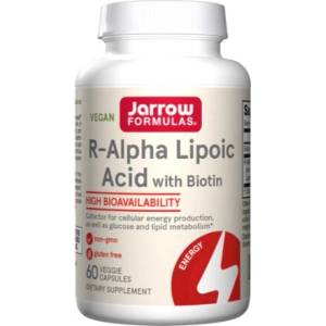 Jarrow Formulas R-Alpha Lipoic Acid 100mg + Biotin - Алфа Липоева Киселина + Биотин | 60 и 120 caps (8414)