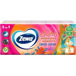 Zewa Softis 4-слойни Хартиени кърпички - Limited Edition 10x9бр (7322540246735)
