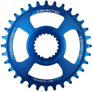 Burgtec Плоча BURGTEC Shimano Direct Mount Thick Thin - Син 32T