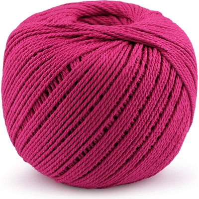 Bavlněná příze macrame Ø2 mm rozčesávací, střední, 6 pink