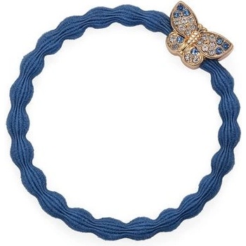 By Eloise London Bling Charms Butterfly стилен ластик за коса и гривна в едно