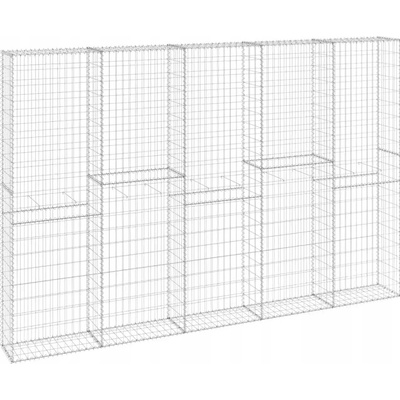 zahrada-XL Gabionová zeď s víky pozinkovaná ocel 300 x 30 x 200 cm