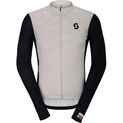 Scott Мъжка фланелка с дълъг ръкав за колоездене Scott Jersey Rc Endurance L/S Cycling jersey - Cotton White / Black - размер XXL (056-4072-0115)