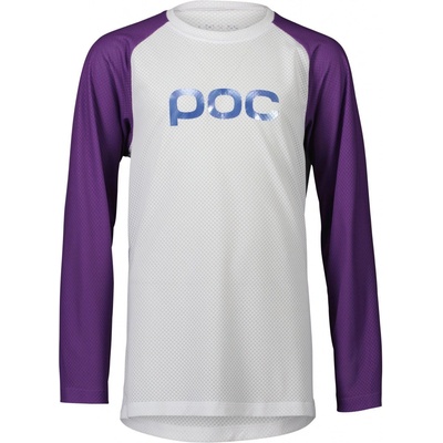 POC Essential MTB LS detský Hydrogen White/Sapphire Purple