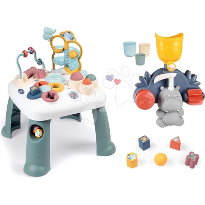 Smoby Set didaktický stolík Activity Table Little a sedátko do vaničky s prísavkami a vodnými hračkami