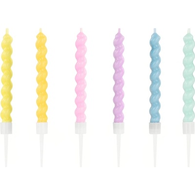 Party Deco Спираловидни Свещички за Рожден Ден