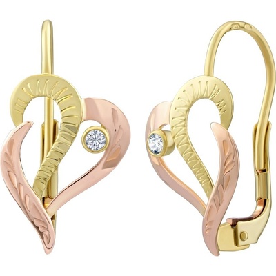 Swarovski SILVEGO zlaté srdce s přírodním čirým topazem Gemstones SILVEGOG30459W