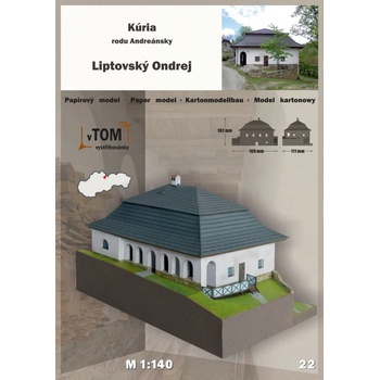 Papierový model Kúria rodu Andreánsky Liptovský Ondrej